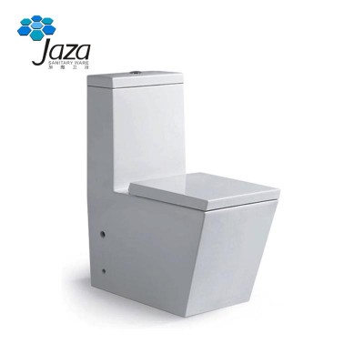 A-P1734 Color customizable hot sale square one piece toilet bowl gravity flushing ceramic toilet