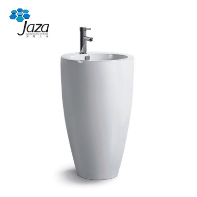 F-2214 Chinese manufacturers porcelain sink pedestal cheap price good quality countertop mounting basin lavamanos