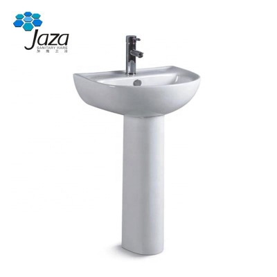 F-2815 Factory direct supply pedestal western bathroom sinks ceramic wash basin with low price